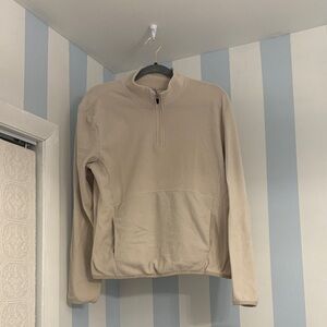 Zella Women's Beige Zip-Up Sweater